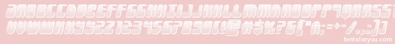 Forcemajeurechromeital Font – White Fonts on Pink Background