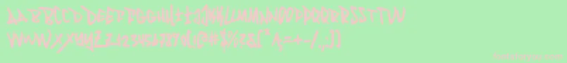 FantomCondensed Font – Pink Fonts on Green Background