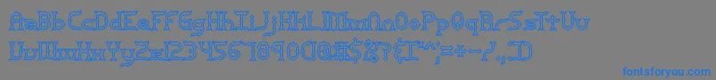 MincerBrk-Schriftart – Blaue Schriften auf grauem Hintergrund