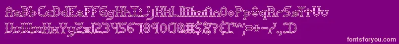 MincerBrk Font – Pink Fonts on Purple Background