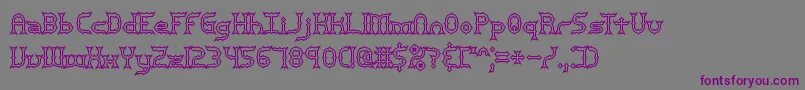 MincerBrk Font – Purple Fonts on Gray Background