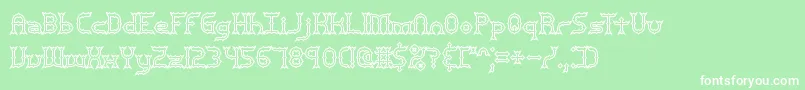 MincerBrk Font – White Fonts on Green Background