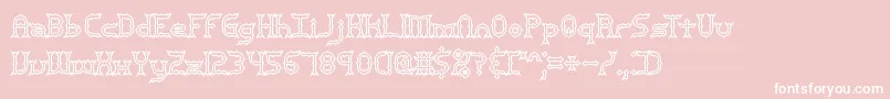 MincerBrk-Schriftart – Weiße Schriften auf rosa Hintergrund