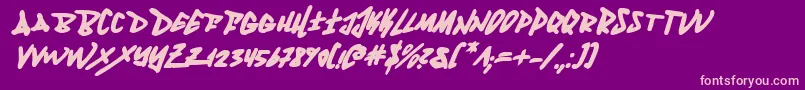 FantomBoldItalic Font – Pink Fonts on Purple Background