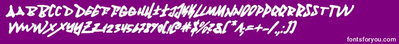 FantomBoldItalic Font – White Fonts on Purple Background