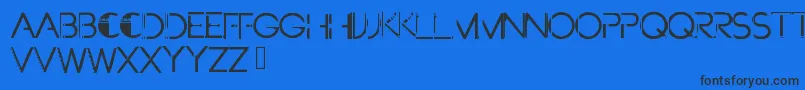 Futurepaint Font – Black Fonts on Blue Background