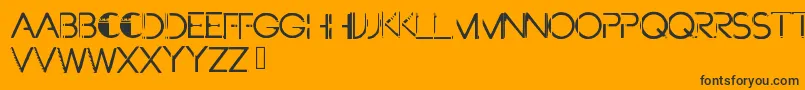 Futurepaint Font – Black Fonts on Orange Background