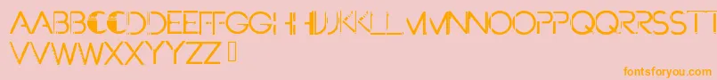 Futurepaint Font – Orange Fonts on Pink Background