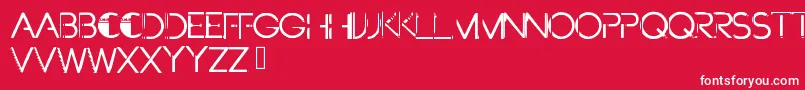 Fonte Futurepaint – fontes brancas em um fundo vermelho