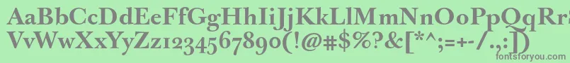 JbaskervillemedBold Font – Gray Fonts on Green Background