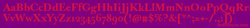 JbaskervillemedBold Font – Red Fonts on Purple Background