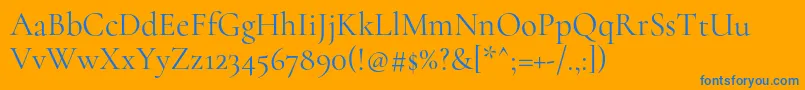 CormorantRegular Font – Blue Fonts on Orange Background