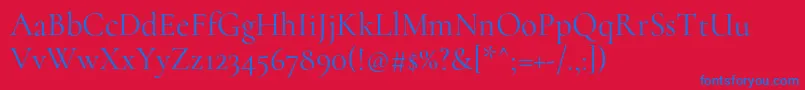 CormorantRegular Font – Blue Fonts on Red Background