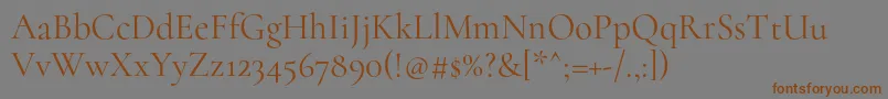 CormorantRegular Font – Brown Fonts on Gray Background