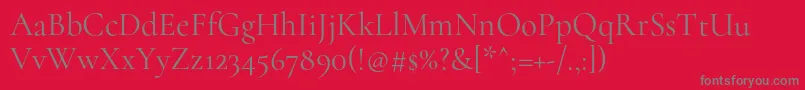 CormorantRegular Font – Gray Fonts on Red Background