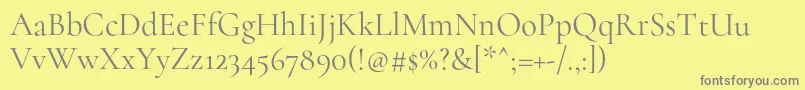 CormorantRegular Font – Gray Fonts on Yellow Background