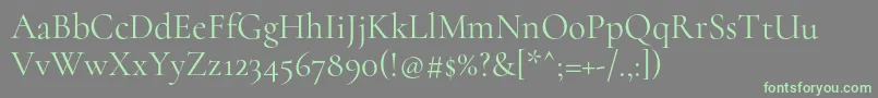 CormorantRegular Font – Green Fonts on Gray Background