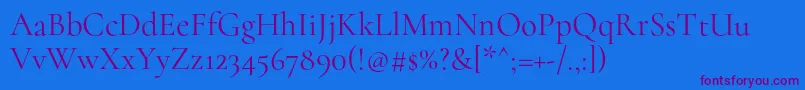 CormorantRegular Font – Purple Fonts on Blue Background
