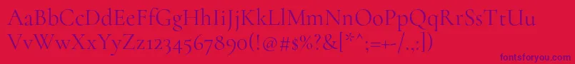 CormorantRegular Font – Purple Fonts on Red Background