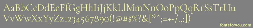 CormorantRegular Font – Yellow Fonts on Gray Background