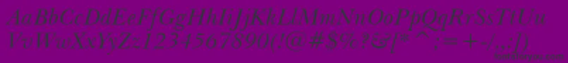 BaskervilleItalicWin95bt Font – Black Fonts on Purple Background