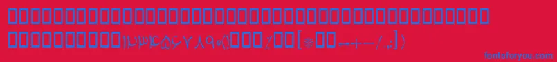 BTabassom Font – Blue Fonts on Red Background