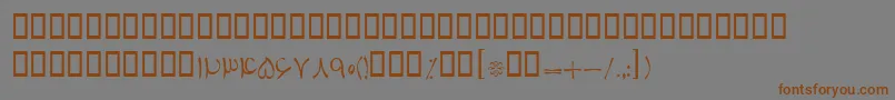 BTabassom Font – Brown Fonts on Gray Background