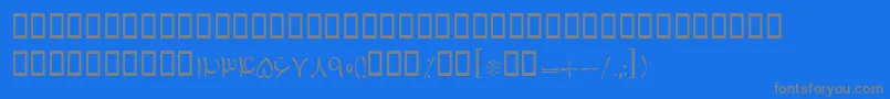 BTabassom Font – Gray Fonts on Blue Background