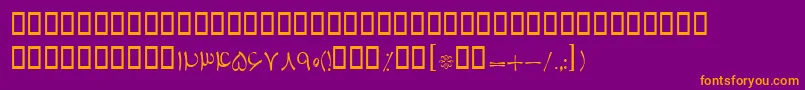 BTabassom Font – Orange Fonts on Purple Background