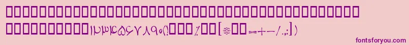 BTabassom Font – Purple Fonts on Pink Background