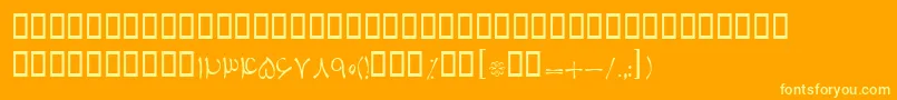 BTabassom Font – Yellow Fonts on Orange Background