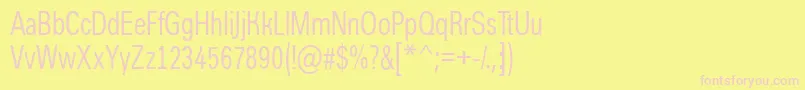 Police AGroticcn – polices roses sur fond jaune