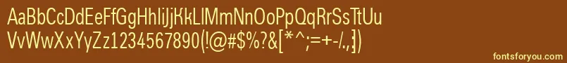 AGroticcn Font – Yellow Fonts on Brown Background
