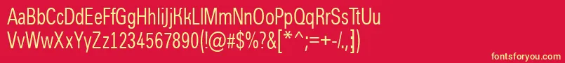 AGroticcn Font – Yellow Fonts on Red Background