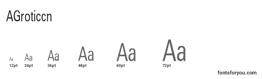 Размеры шрифта AGroticcn