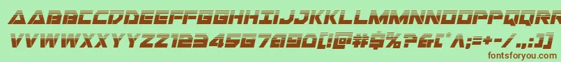 Libertyislandhalfital Font – Brown Fonts on Green Background