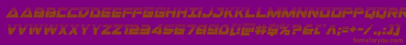 Шрифт Libertyislandhalfital – коричневые шрифты на фиолетовом фоне