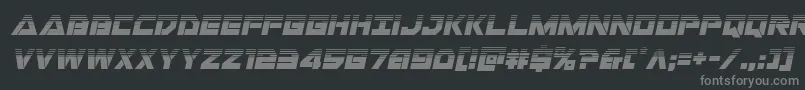 フォントLibertyislandhalfital – 黒い背景に灰色の文字