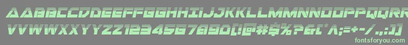 Libertyislandhalfital Font – Green Fonts on Gray Background