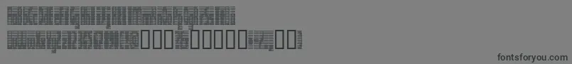 フォントDeeterCondensed – 黒い文字の灰色の背景