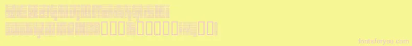 フォントDeeterCondensed – ピンクのフォント、黄色の背景