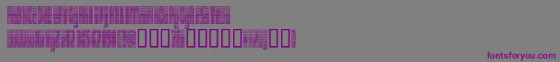 フォントDeeterCondensed – 紫色のフォント、灰色の背景