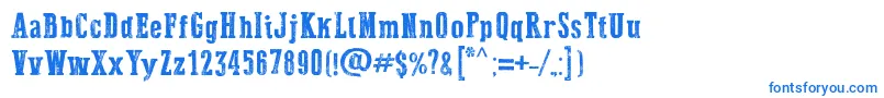 DustWest Font – Blue Fonts on White Background