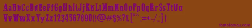 DustWest Font – Purple Fonts on Brown Background