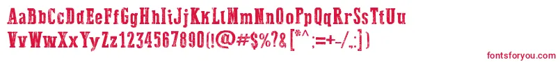 DustWest Font – Red Fonts on White Background