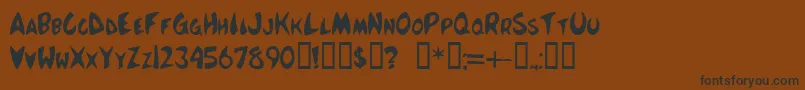 Boing Font – Black Fonts on Brown Background