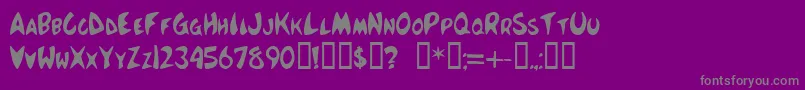 Boing Font – Gray Fonts on Purple Background