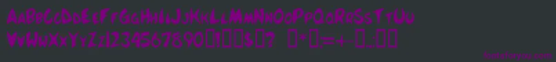 フォントBoing – 黒い背景に紫のフォント