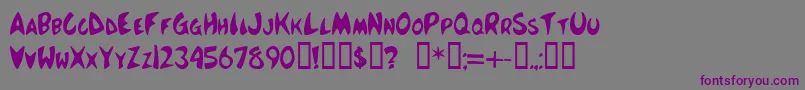 Шрифт Boing – фиолетовые шрифты на сером фоне