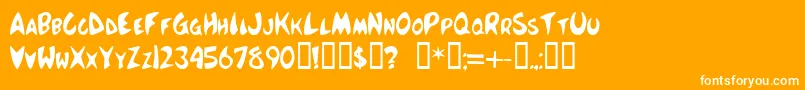 Boing Font – White Fonts on Orange Background